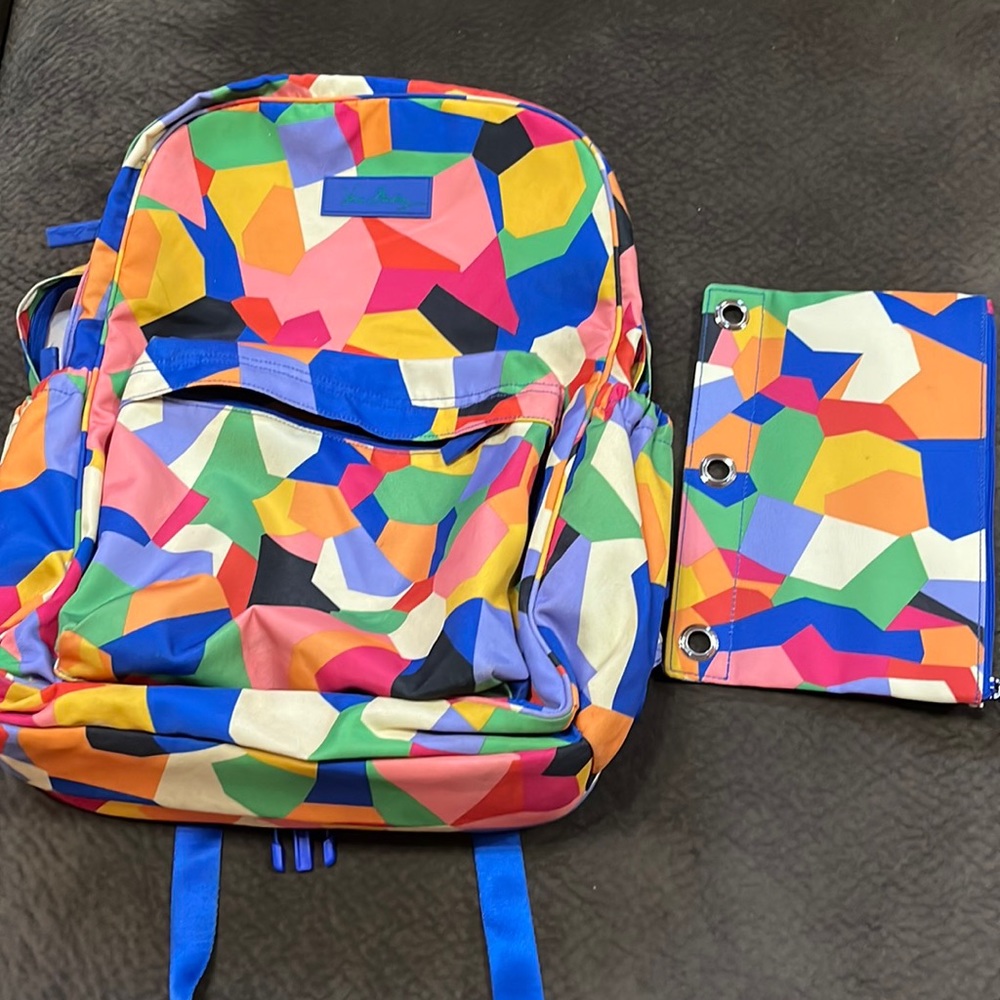 Vera Bradley backpack and zipper pouch